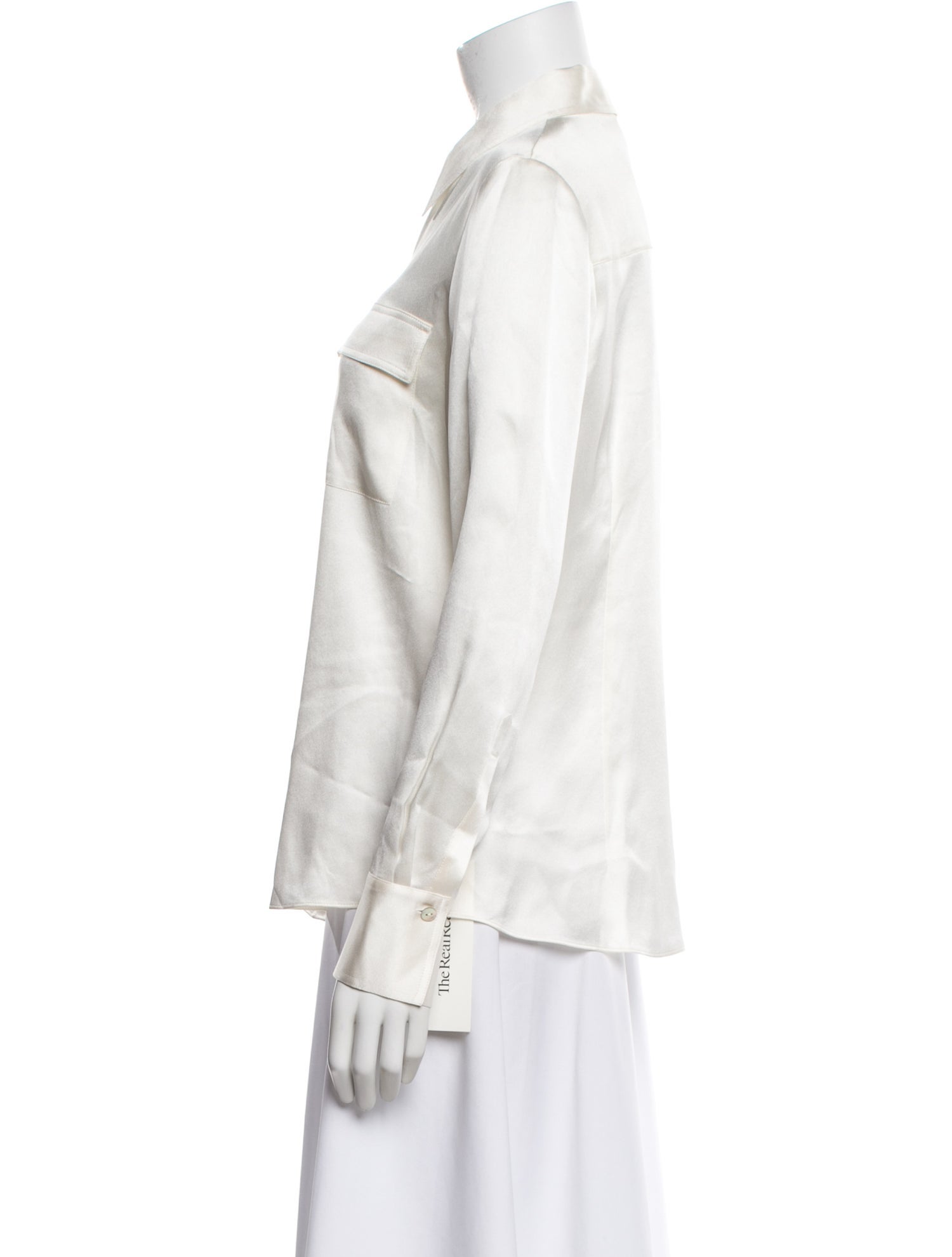 Vince Silk Long Sleeve Blouse