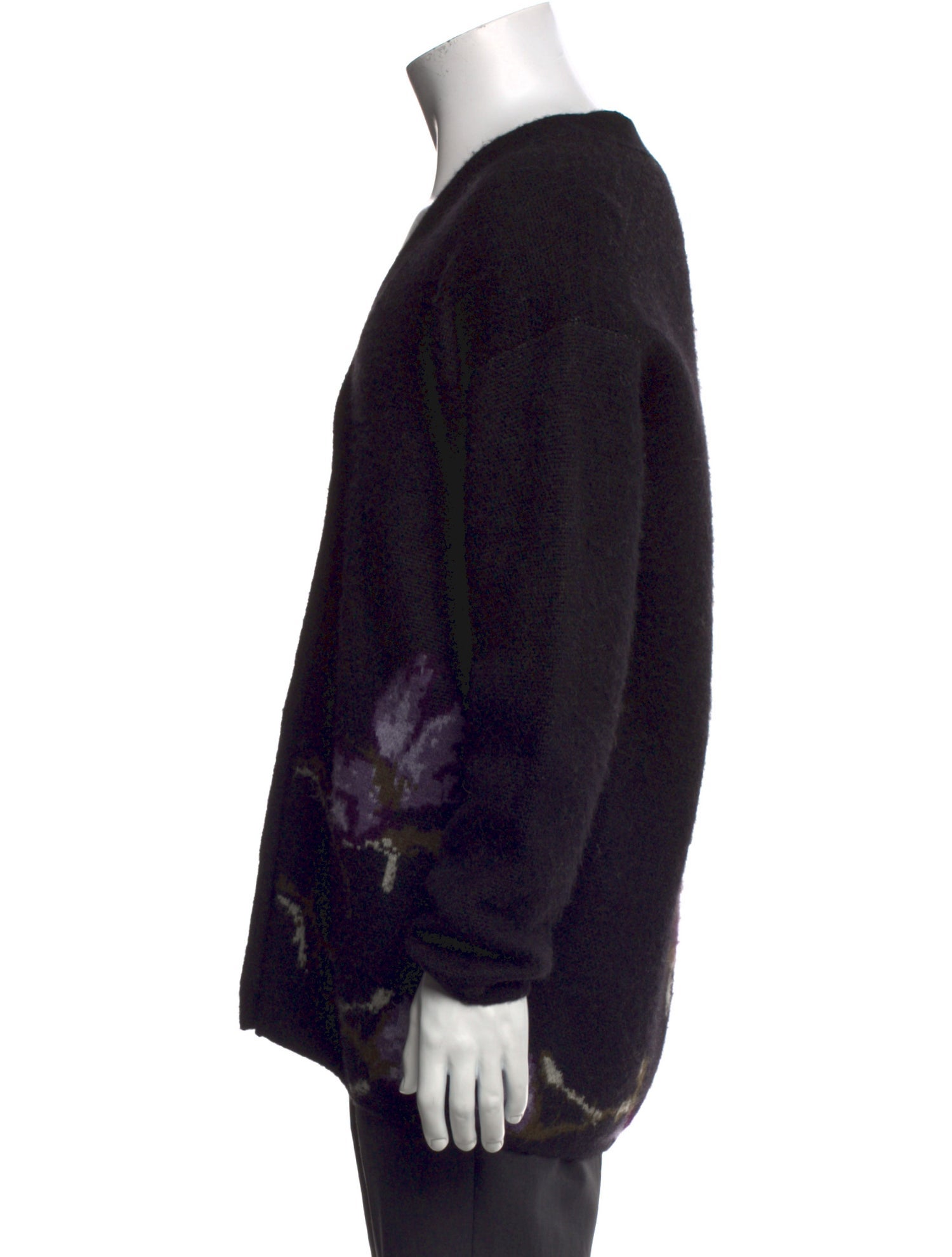 Vince Printed V-Neck Cardigan