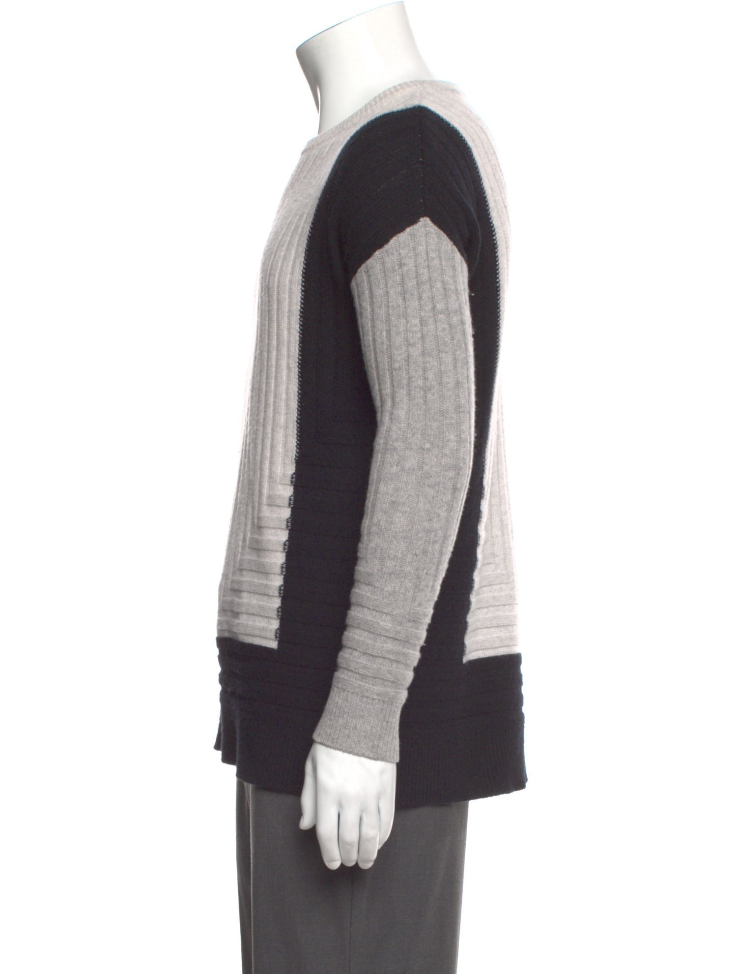 Vince Wool Colorblock Pattern Pullover