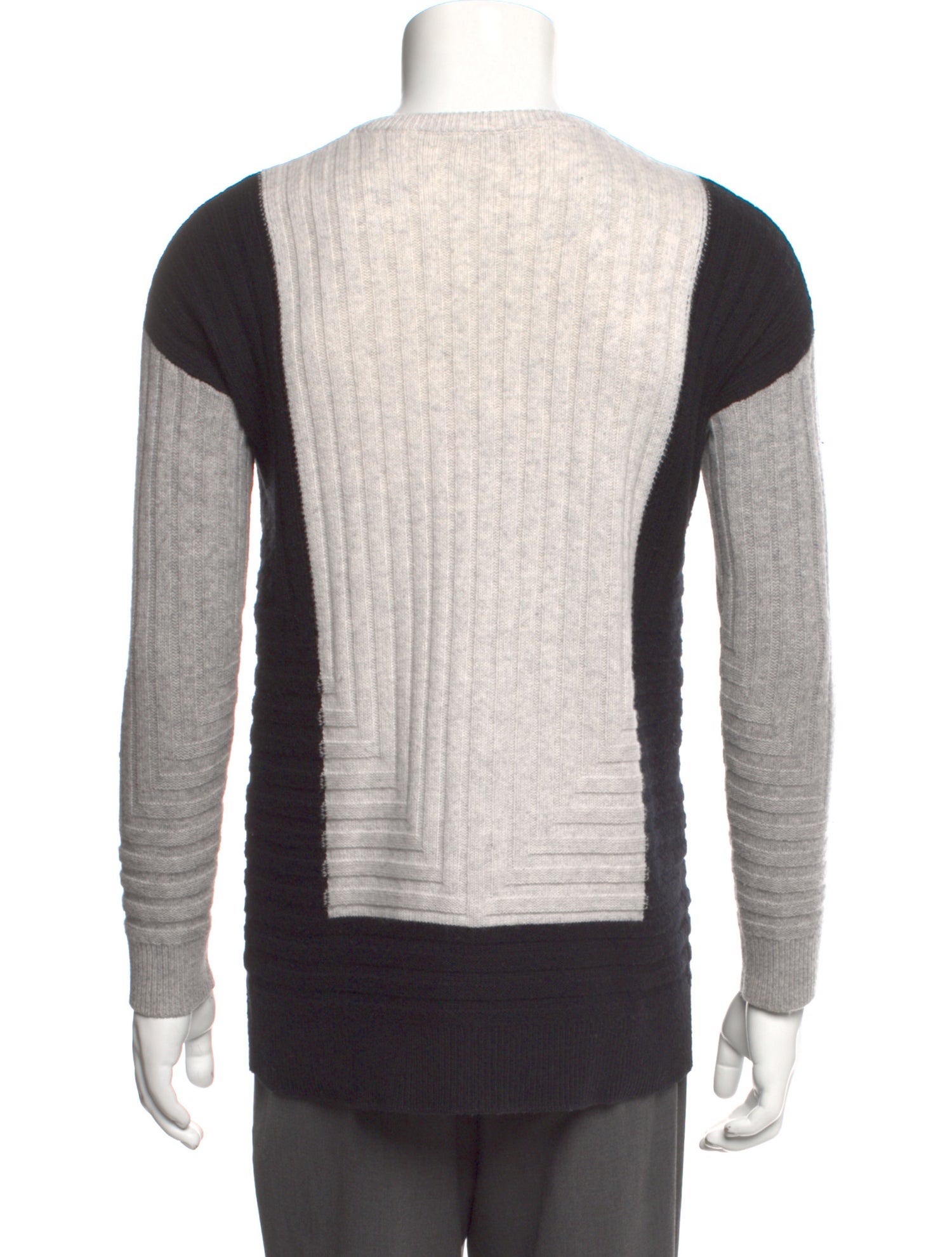 Wool Colorblock Pattern Pullover