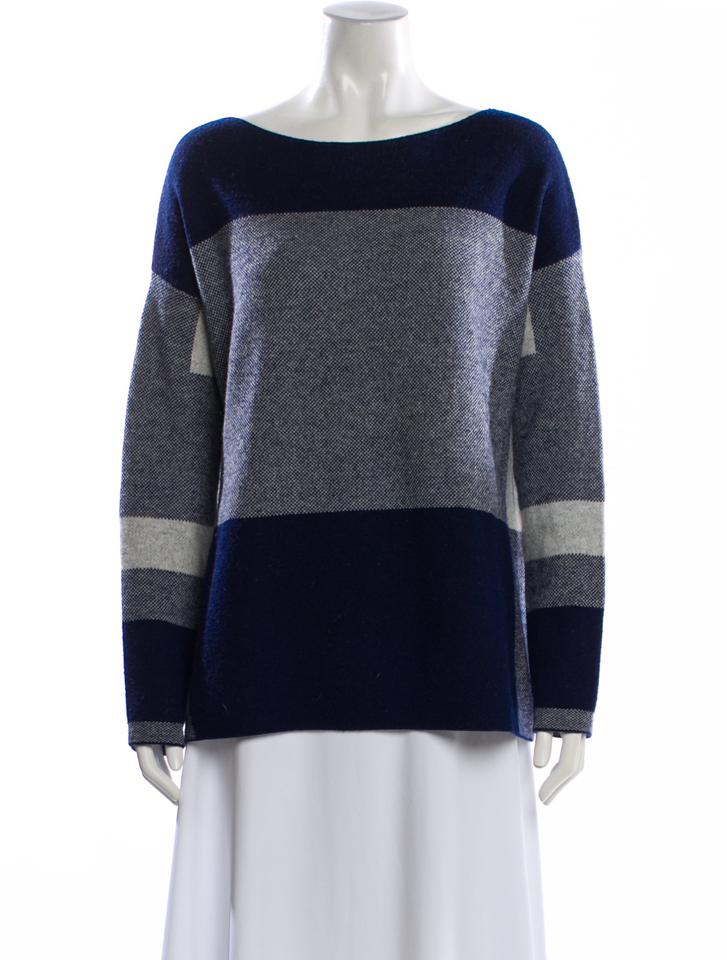 Vince Wool Colorblock Pattern Sweater