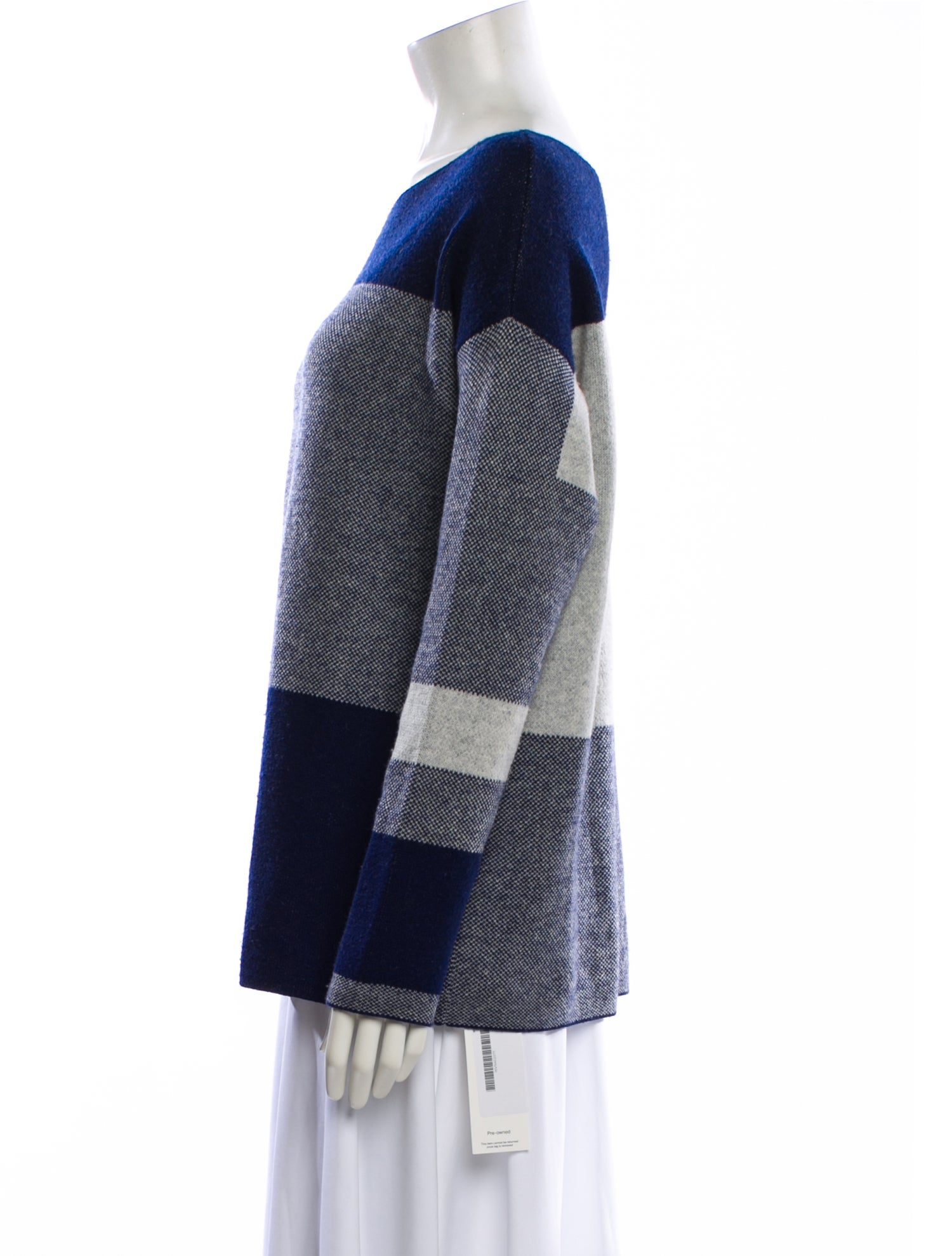 Vince Wool Colorblock Pattern Sweater