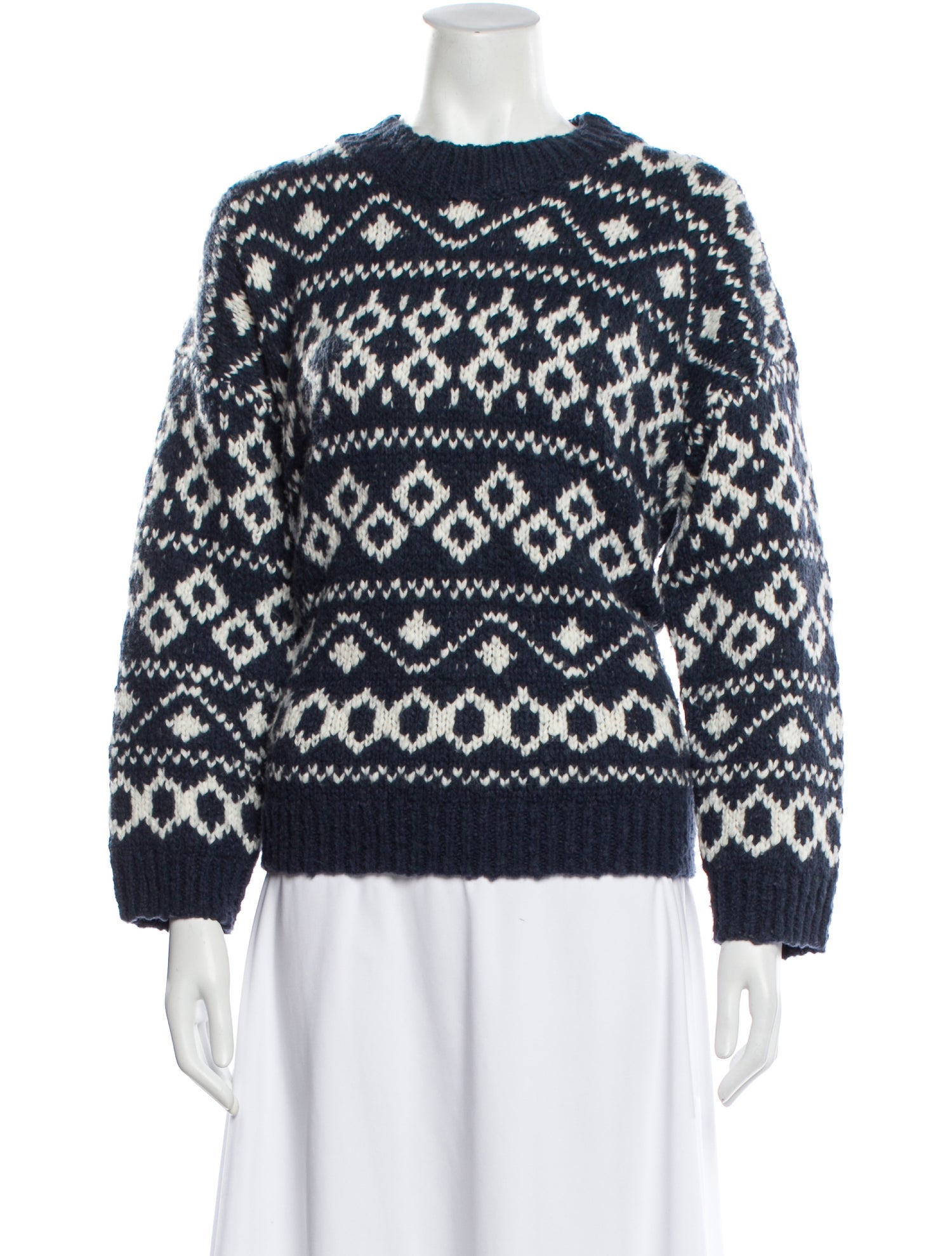 Vince Printed Crew Neck Sweater