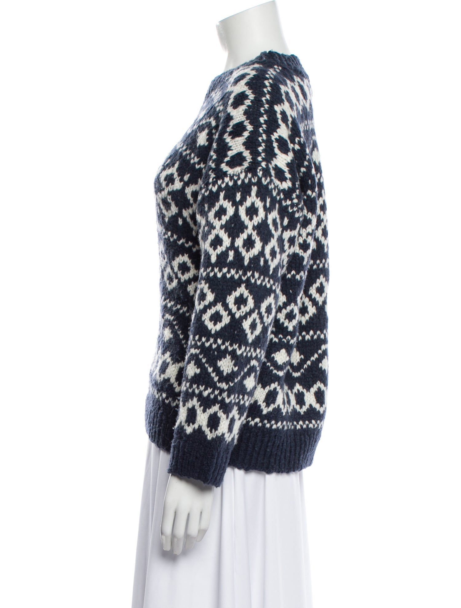 Vince Printed Crew Neck Sweater