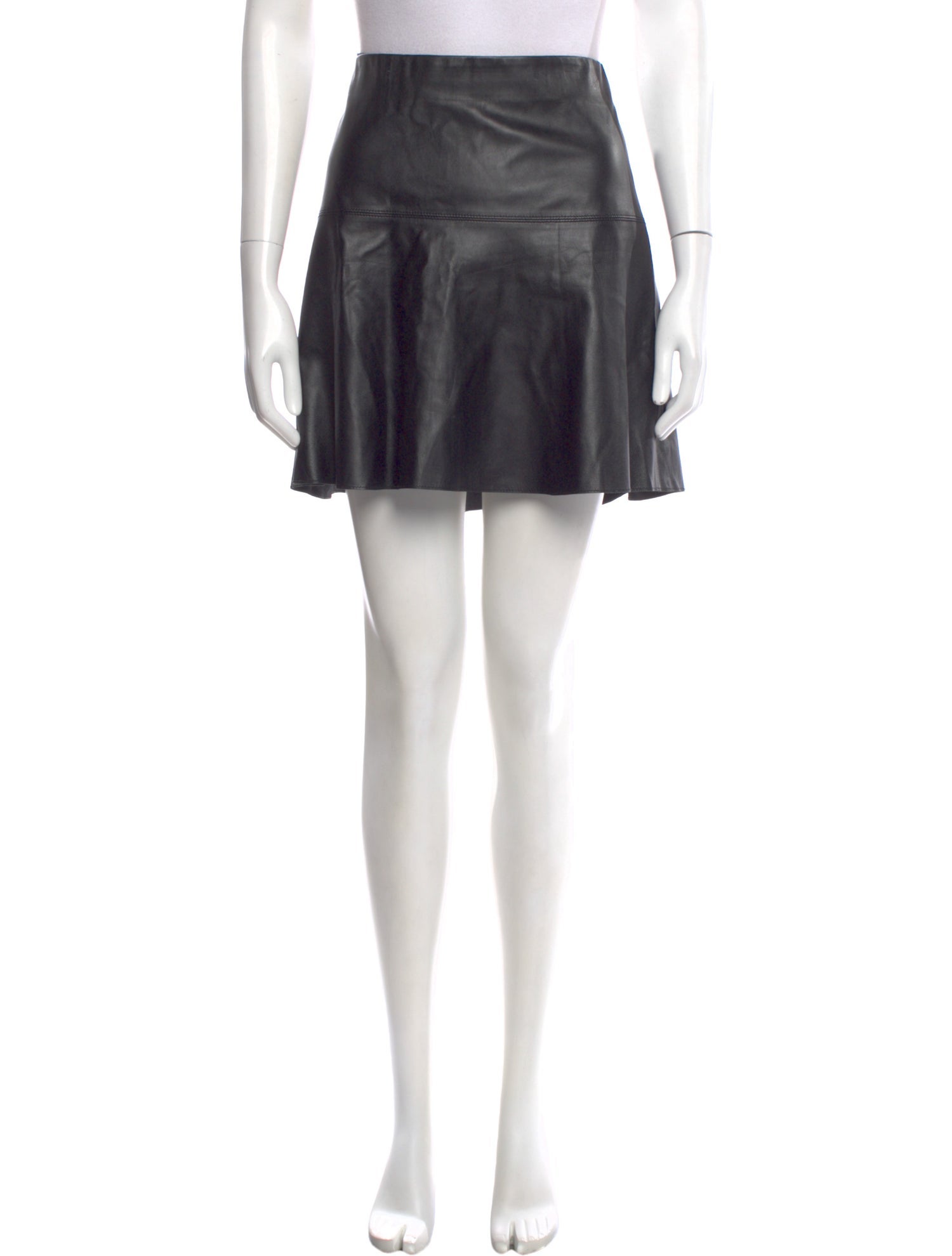 Vince Leather Mini Skirt