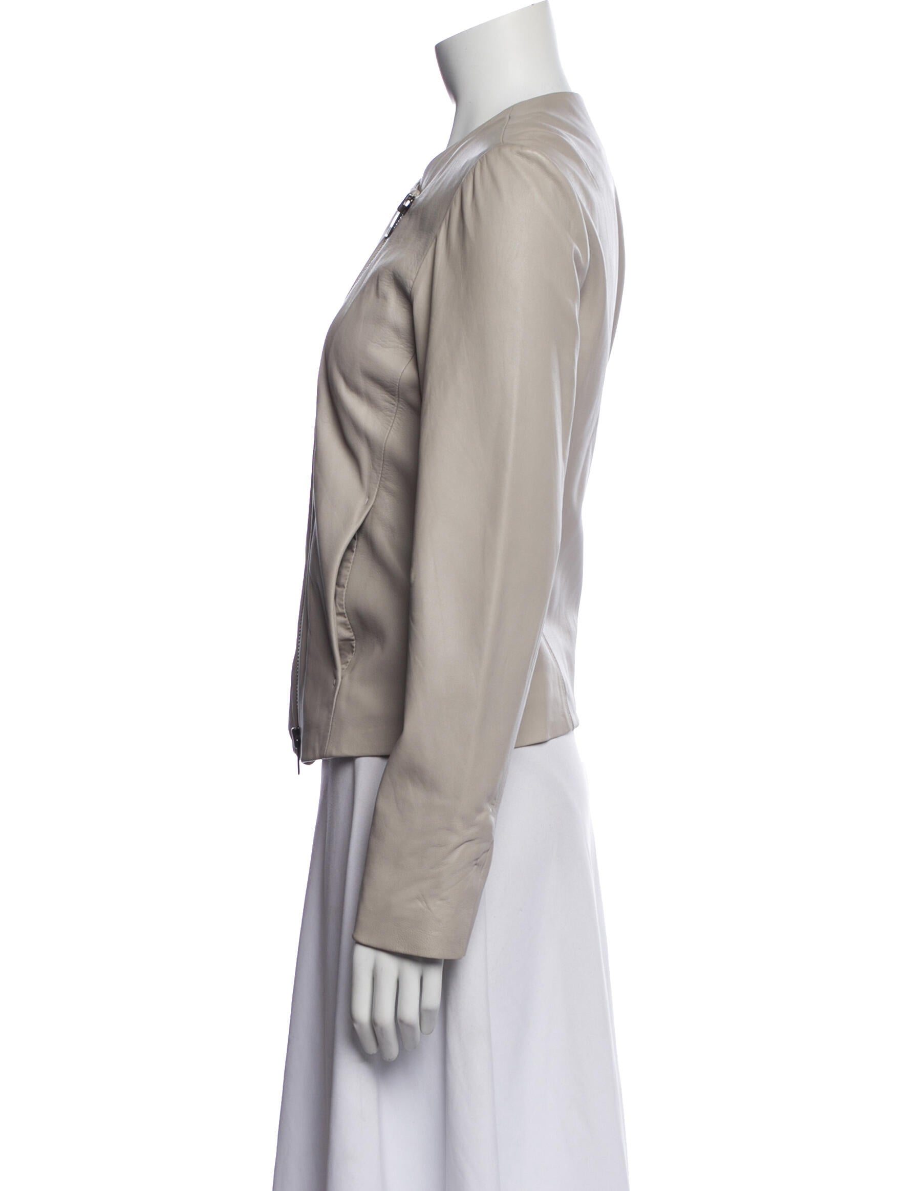 Vince Lamb Leather Biker Jacket