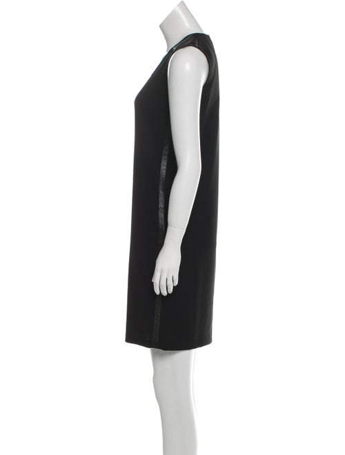 Vince Leather-Accented Mini Dress