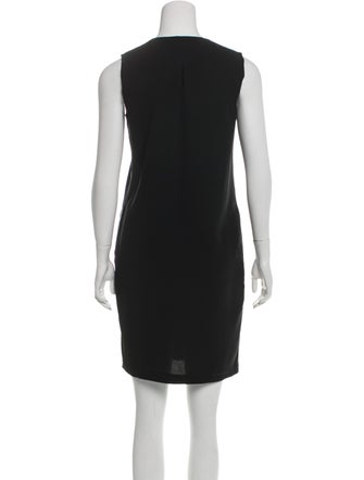 Vince Leather-Accented Mini Dress