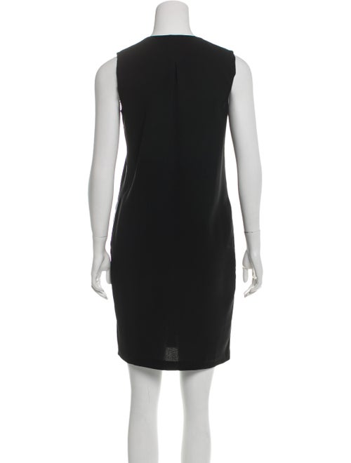 Vince Leather-Accented Mini Dress