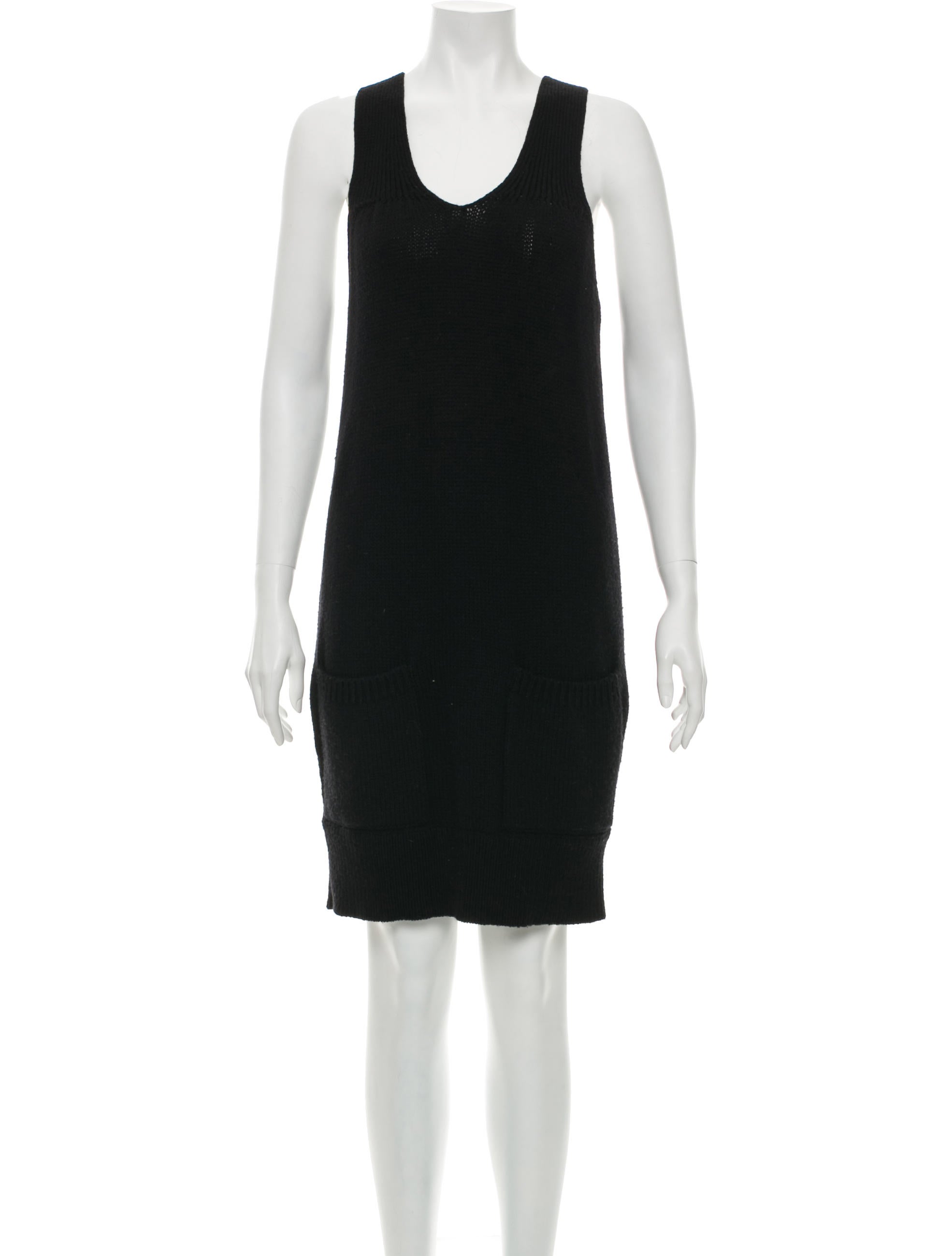 Vince Scoop Neck Knee-Length Dress