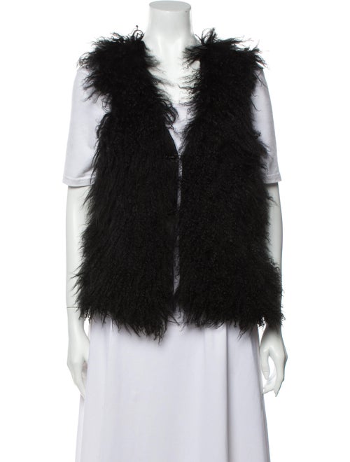Vince Leather Vest Black
