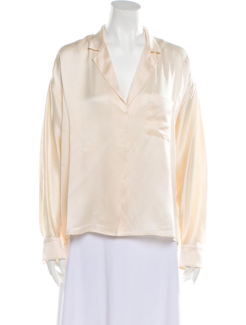 Vince Silk Long Sleeve Blouse