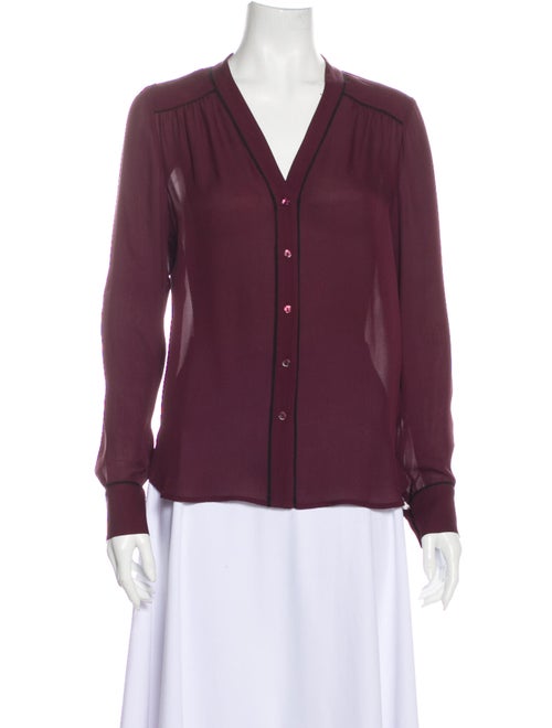 Vince Silk V-Neck Blouse
