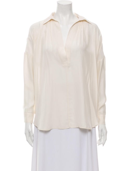 Vince Silk Long Sleeve Blouse
