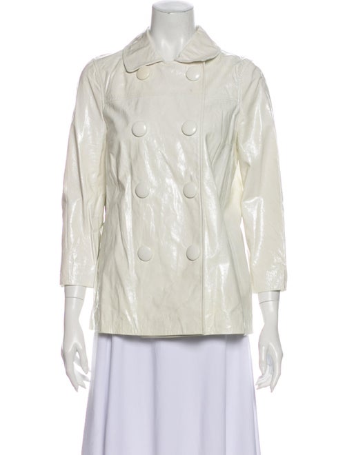 Vince Leather Evening Jacket White