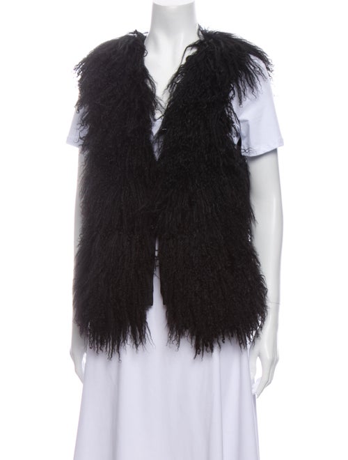Vince Leather Vest Black