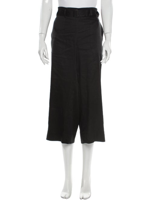 Vince Linen Wide Leg Pants Black