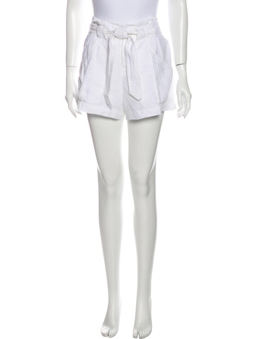 Vince Linen Mini Shorts White