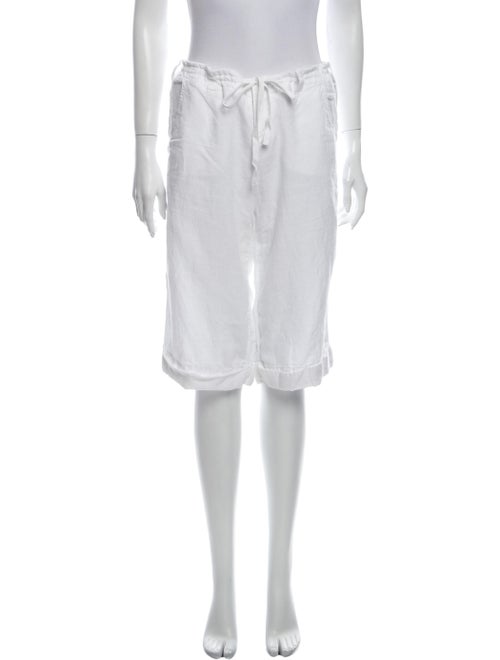 Vince Linen Knee-Length Shorts White