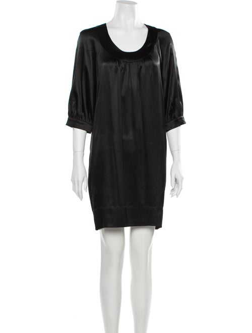 Vince Silk Mini Dress Black