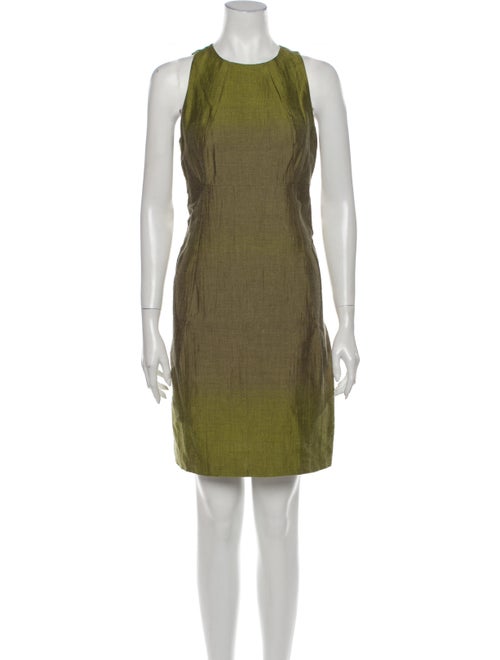 Vince Linen Mini Dress Green
