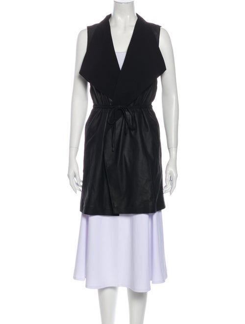 Vince Goat Leather Vest Black