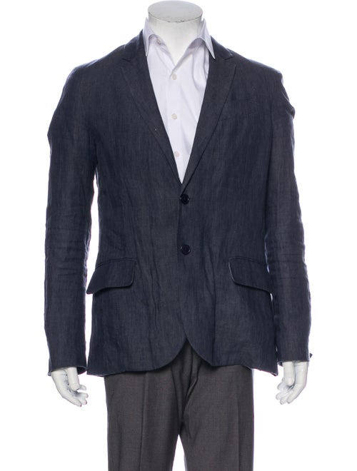 Vince Linen Blazer Blue