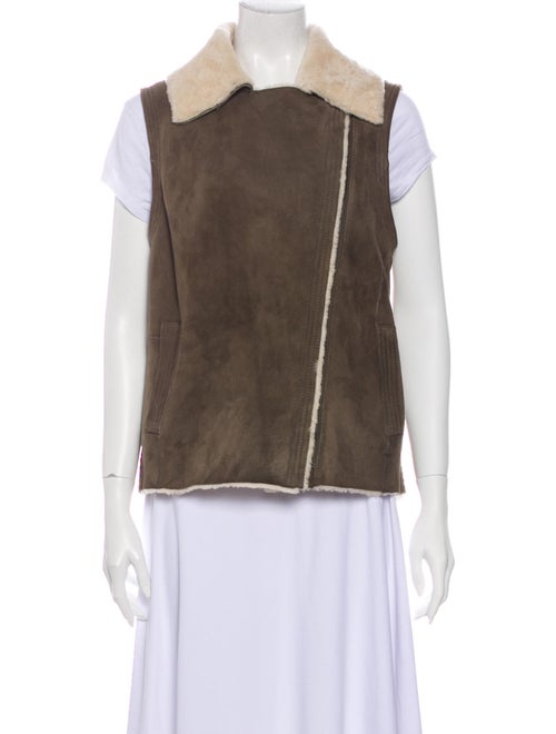 Vince Shearling Vest Brown