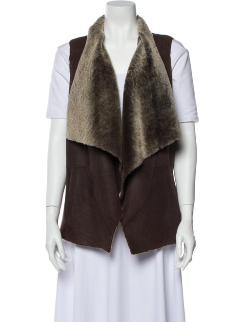 Vince Shearling Vest Brown