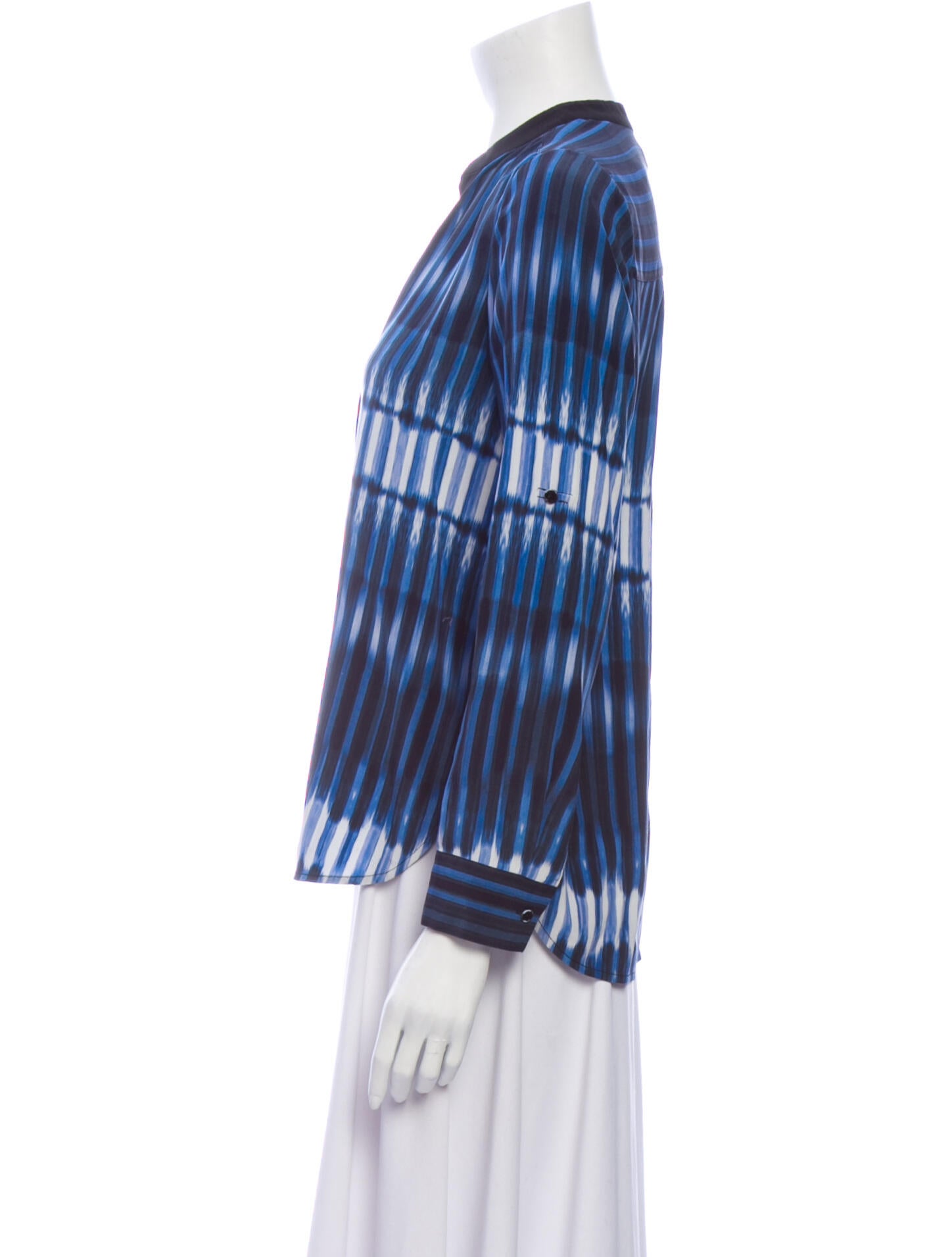 Vince Silk Striped Blouse