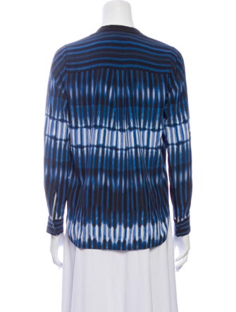 Vince Silk Striped Blouse