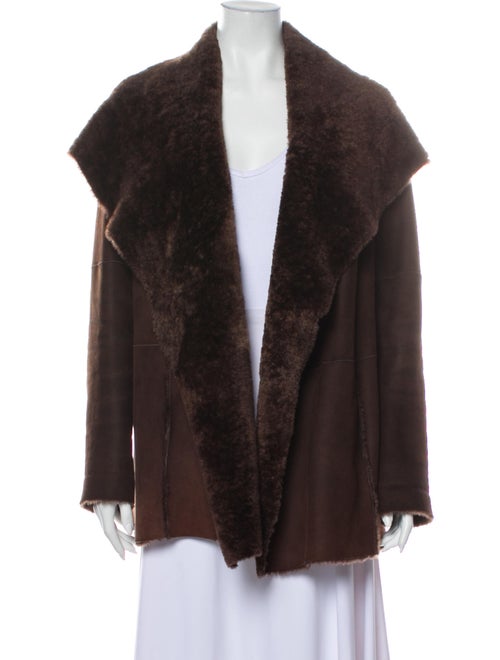 Vince Shearling Coat Brown