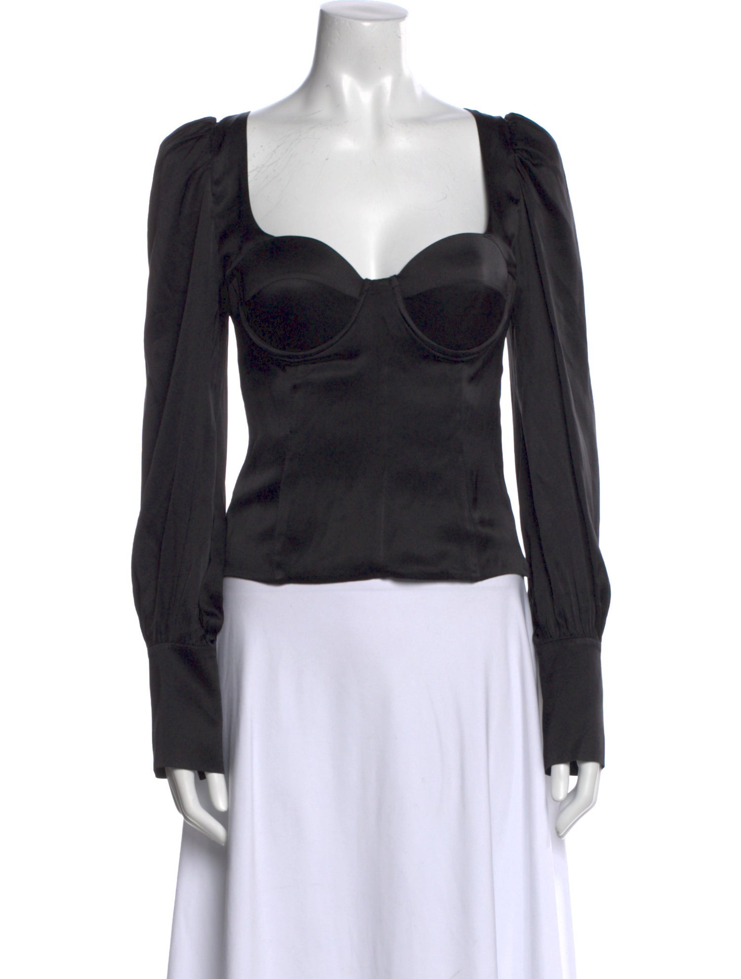 Violante Nessi Silk Square Neckline Crop Top