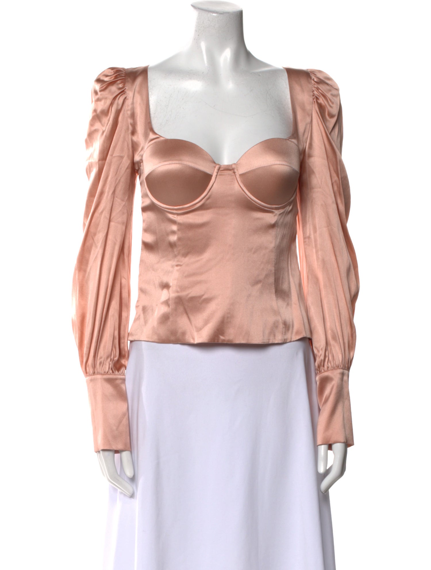 Violante Nessi Silk Square Neckline Crop Top