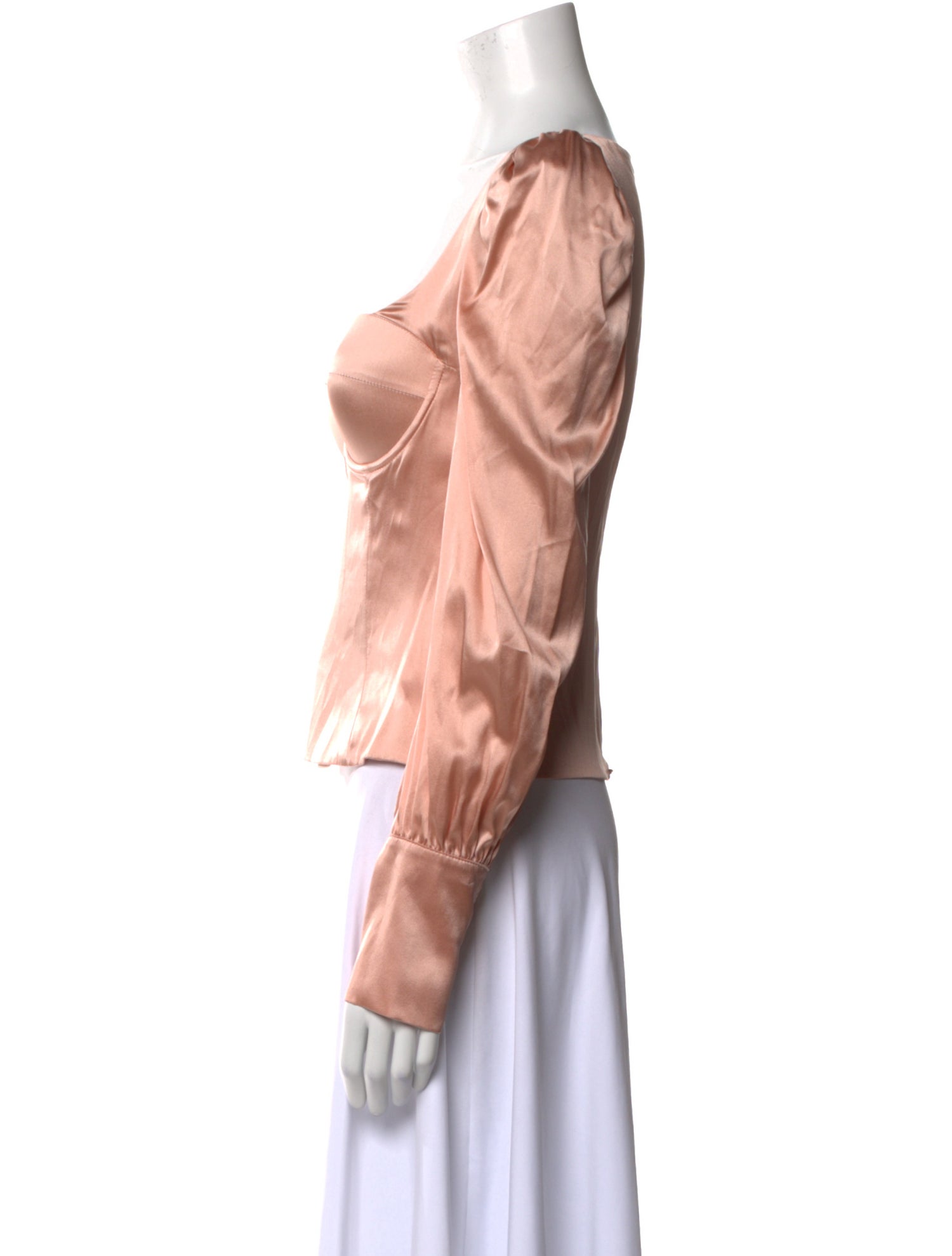 Violante Nessi Silk Square Neckline Crop Top