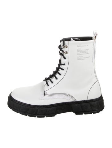 Virón Boots Leather Raw-Edge Trim Lace-Up 8
