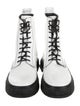 VIRÓN Leather Raw-Edge Trim Lace-Up Boots