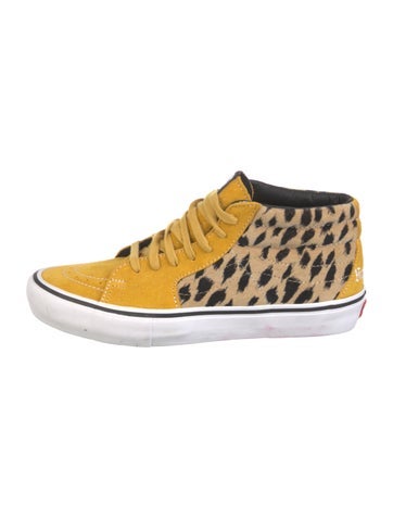 Vans x Supreme Sneakers Sk8-Mid Pro 'Cheetah Velvet Gold' 9