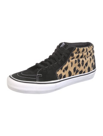 Vans x Supreme Sk8-Mid Pro 'Cheetah Velvet Black' Sneakers