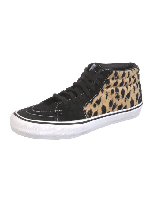 Vans x Supreme Sk8-Mid Pro 'Cheetah Velvet Black' Sneakers