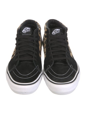 Vans x Supreme Sk8-Mid Pro 'Cheetah Velvet Black' Sneakers