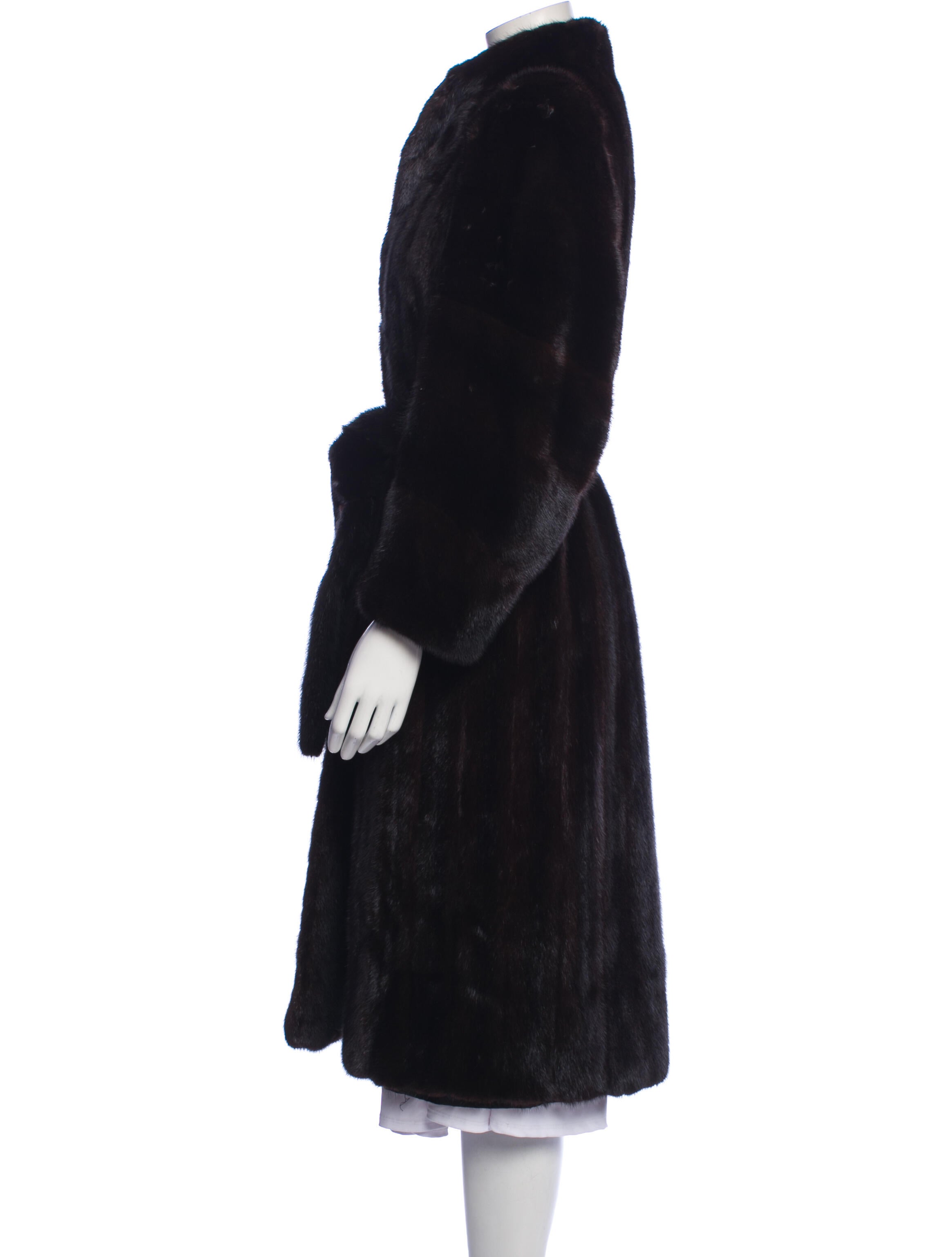 Christian Dior Vintage Late 1950's Early 1960's Faux Fur Coat Brown