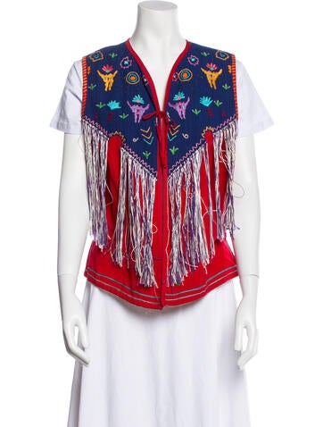 Vintage - Unbranded Jackets Printed Vest L