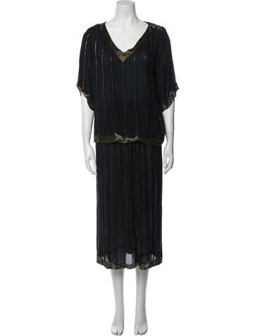 Vintage - Unbranded Suits and Sets Silk Skirt Set M