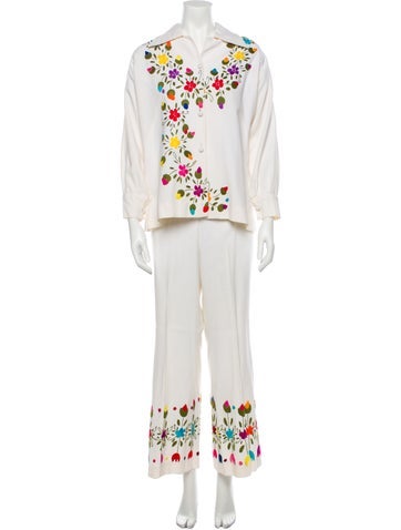 Vintage - Unbranded Suits and Sets Floral Print Pant Set L