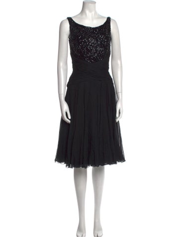 Ceil Chapman Dresses Vintage Knee-Length Dress S