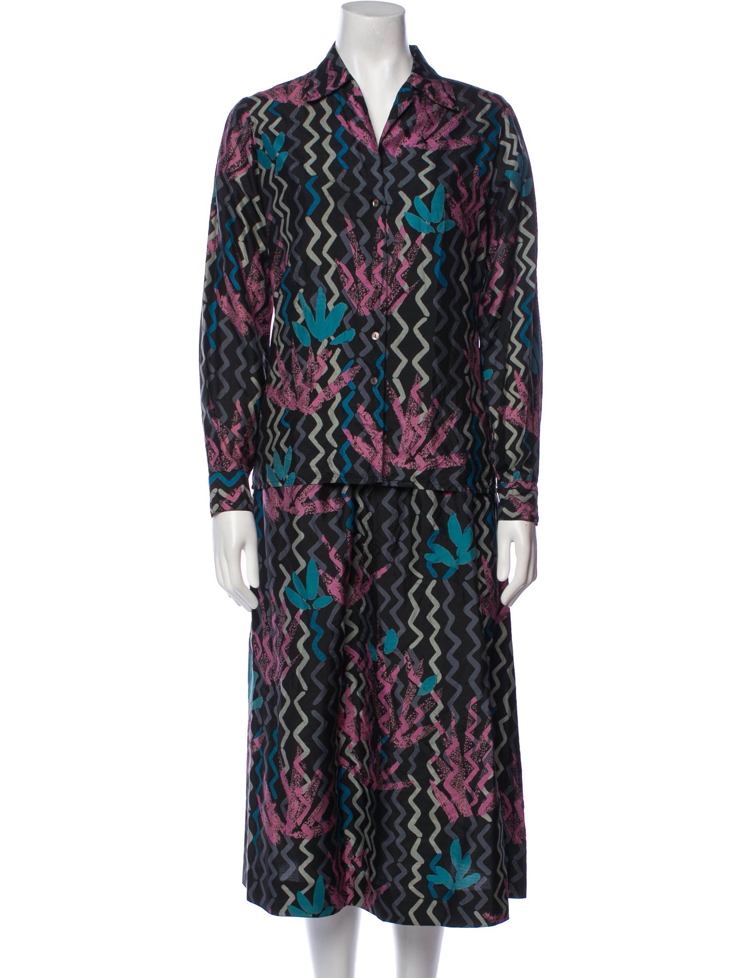 Jim Thompson Vintage 1960's Skirt Set