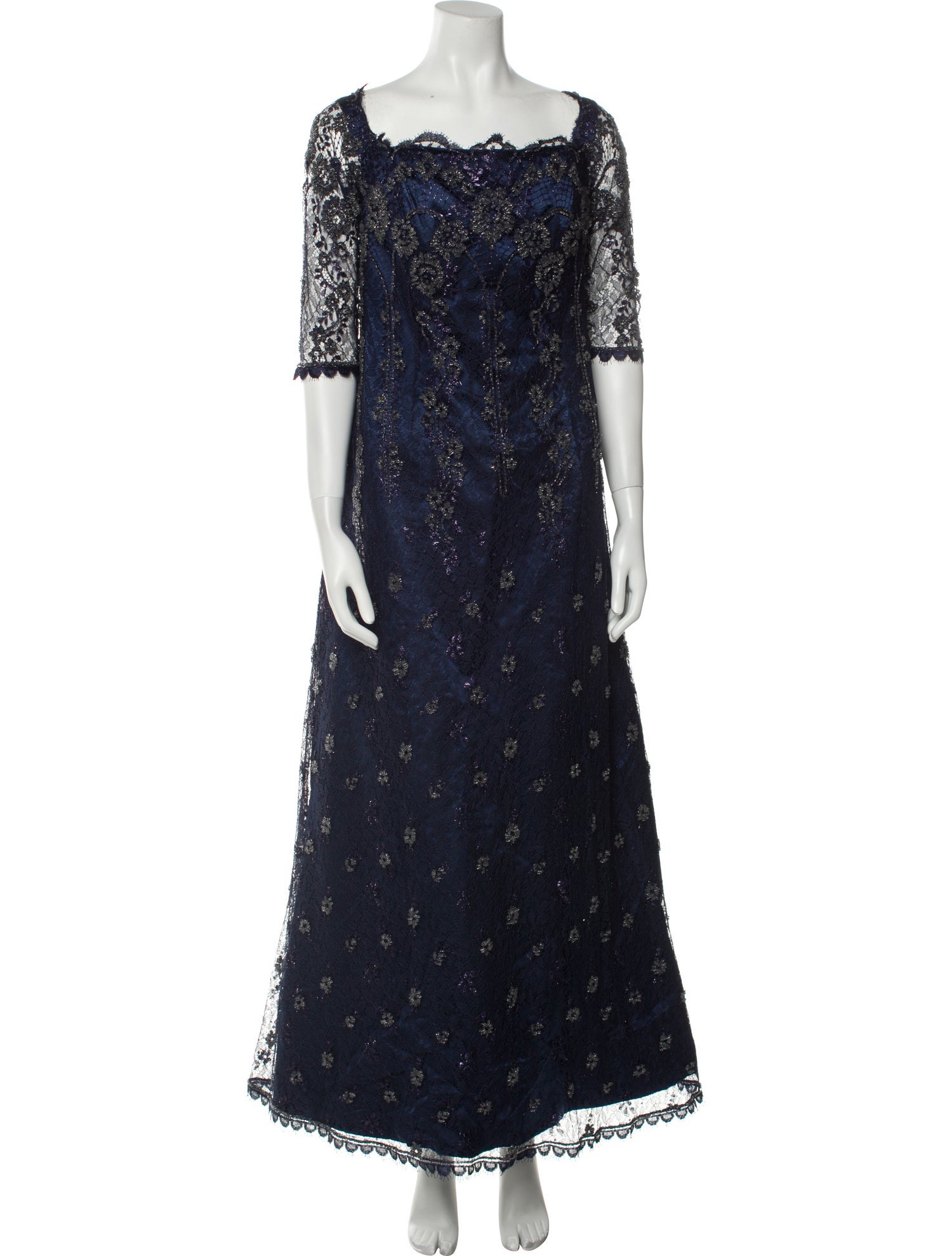 Vintage - Unbranded Lace Pattern Long Dress