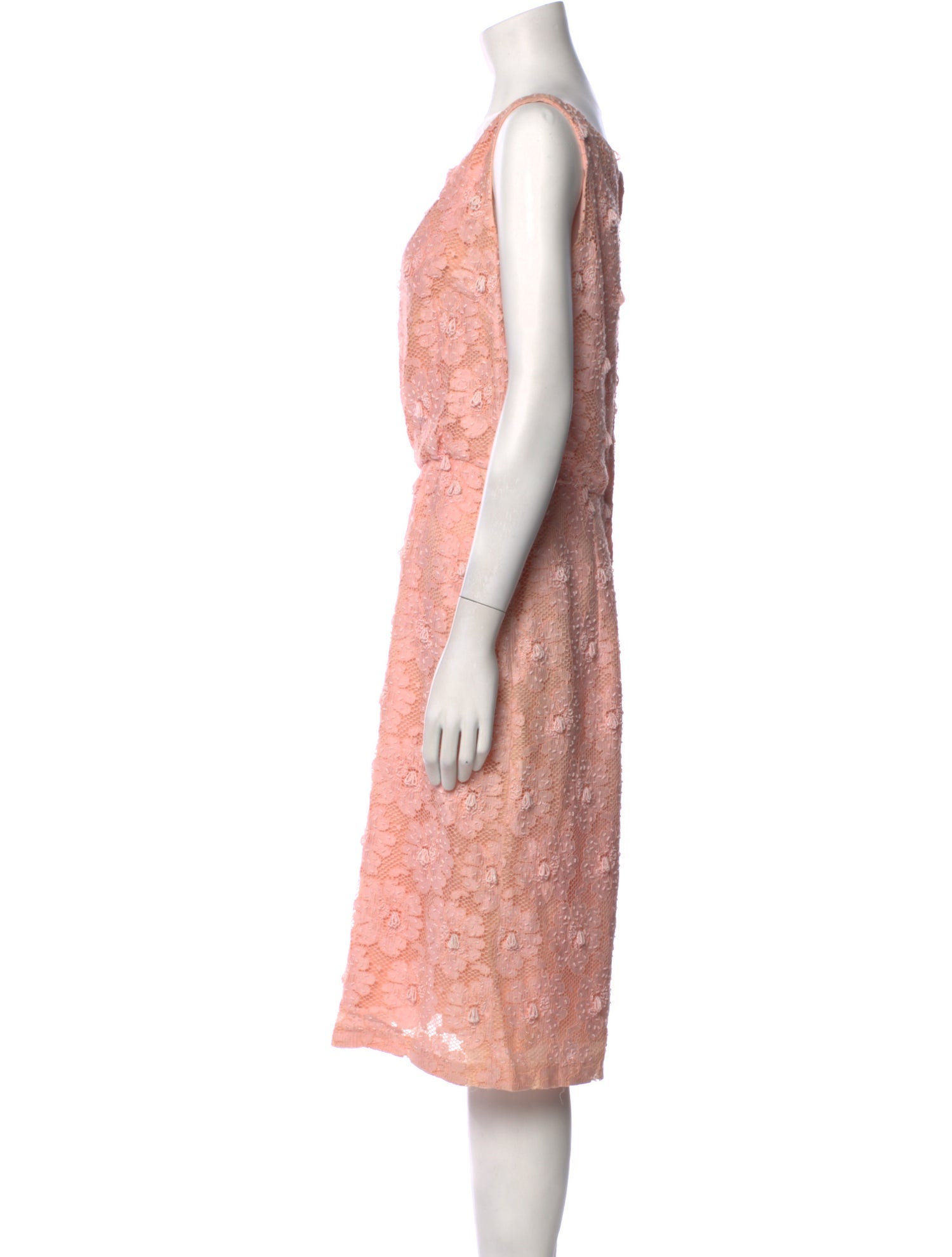 Vintage - Unbranded Lace Pattern Knee-Length Dress