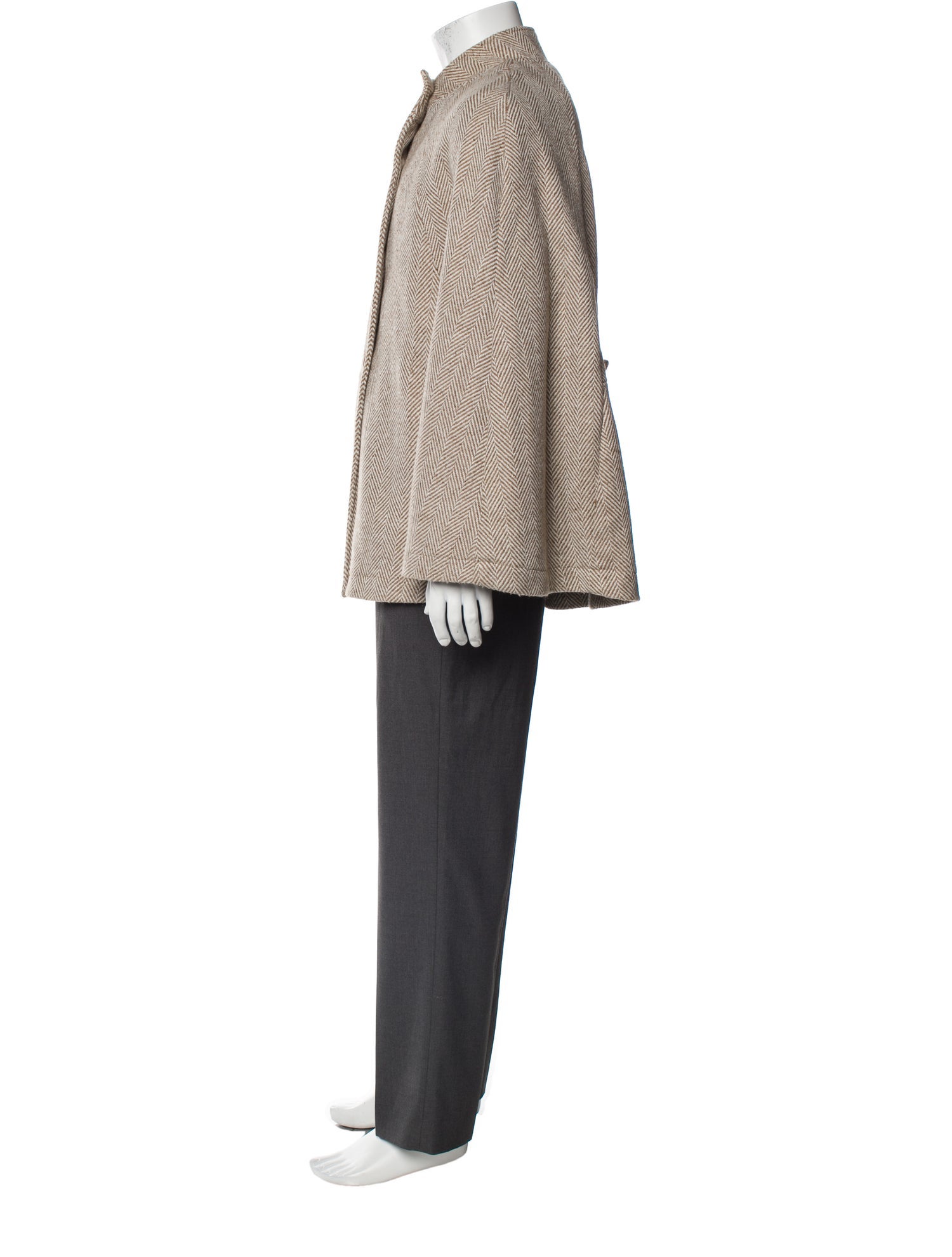 Vintage - Unbranded Vintage Houndstooth Print Peacoat